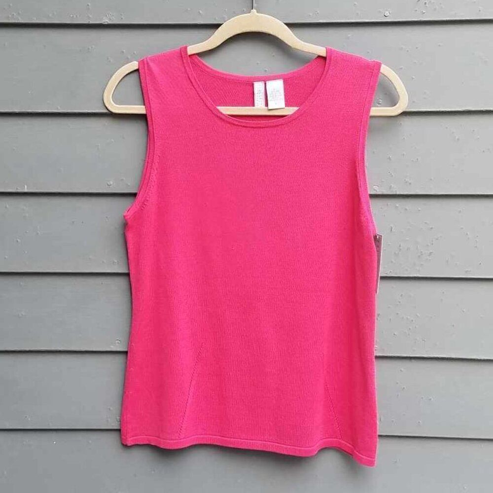 NWT Collections Pink Silk Blend Knit Shell size Large
